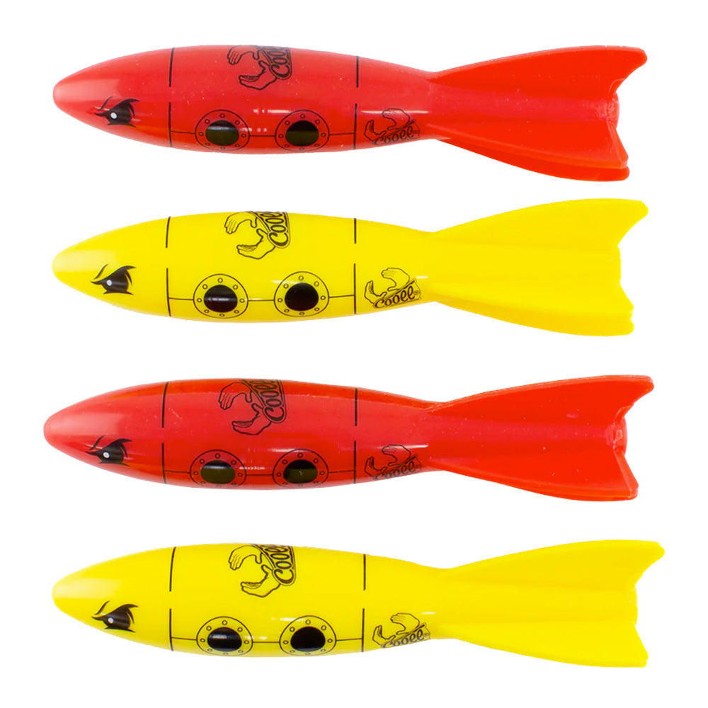 Cooee Torpedo Spielzeug Schwimmbad Spielzeug für Kinder, 4 Stück