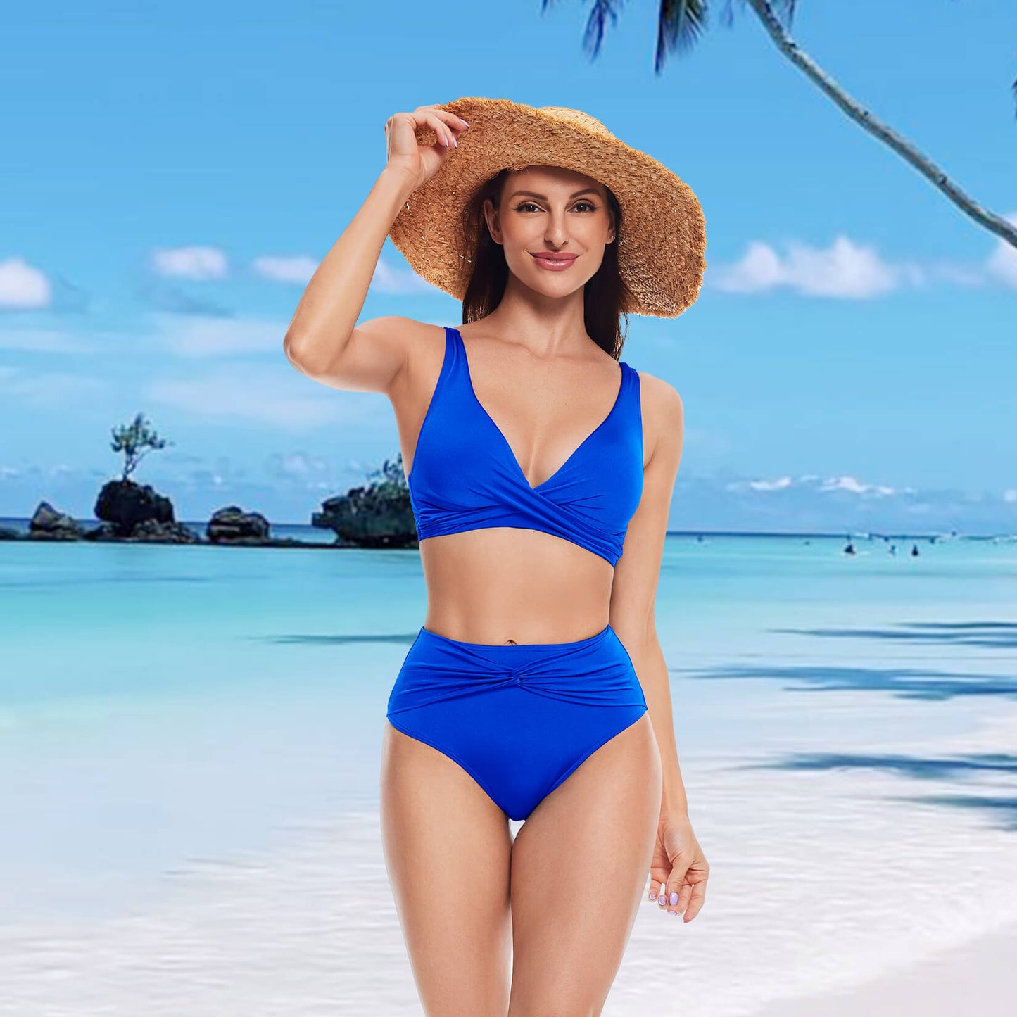 Klein blau Bikini Set