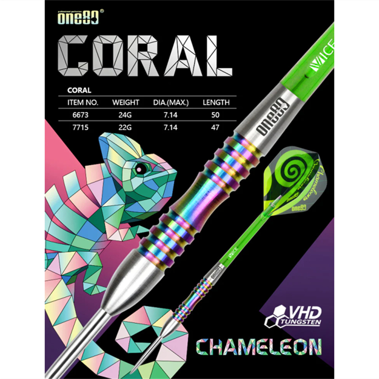 One80 Chameleon Coral Steel Tip