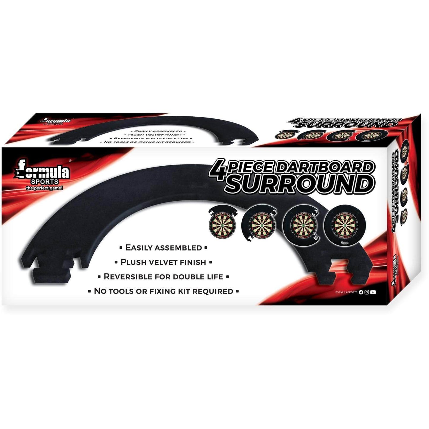 Formula Sports Dartboard Surround, 4-teilig