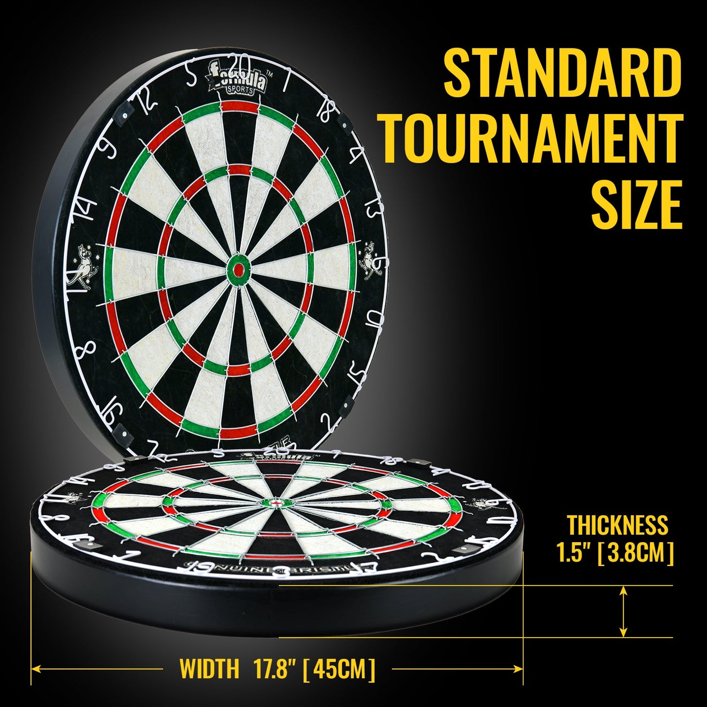 Formula Sports Round Wire Bristle Dartboard mit 6 Darts