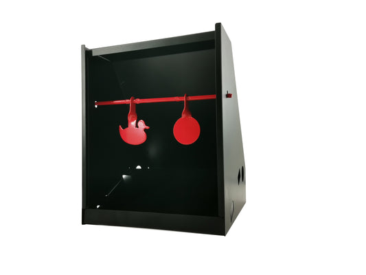 Durable Hunting Spinner Target for Shooting Practice - Steel with Red Spinning Plates