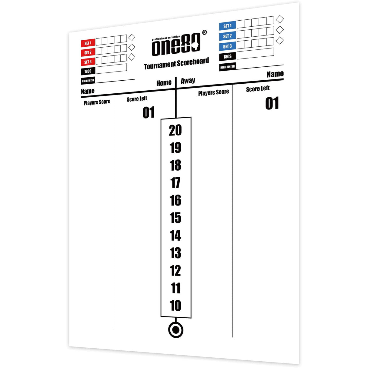 One80 Tournament Scoreboard 60 x 44cm