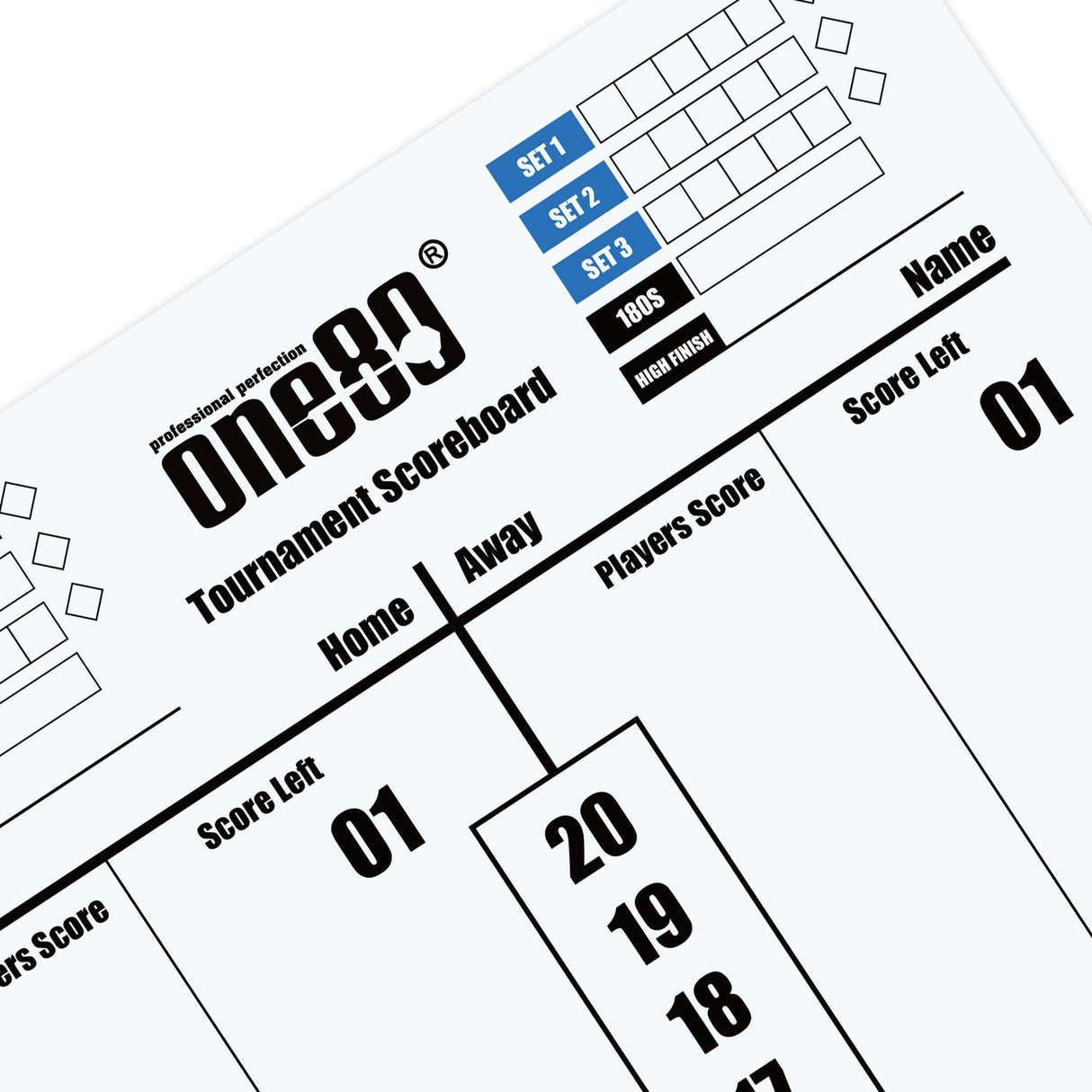 One80 Tournament Scoreboard 60 x 44cm