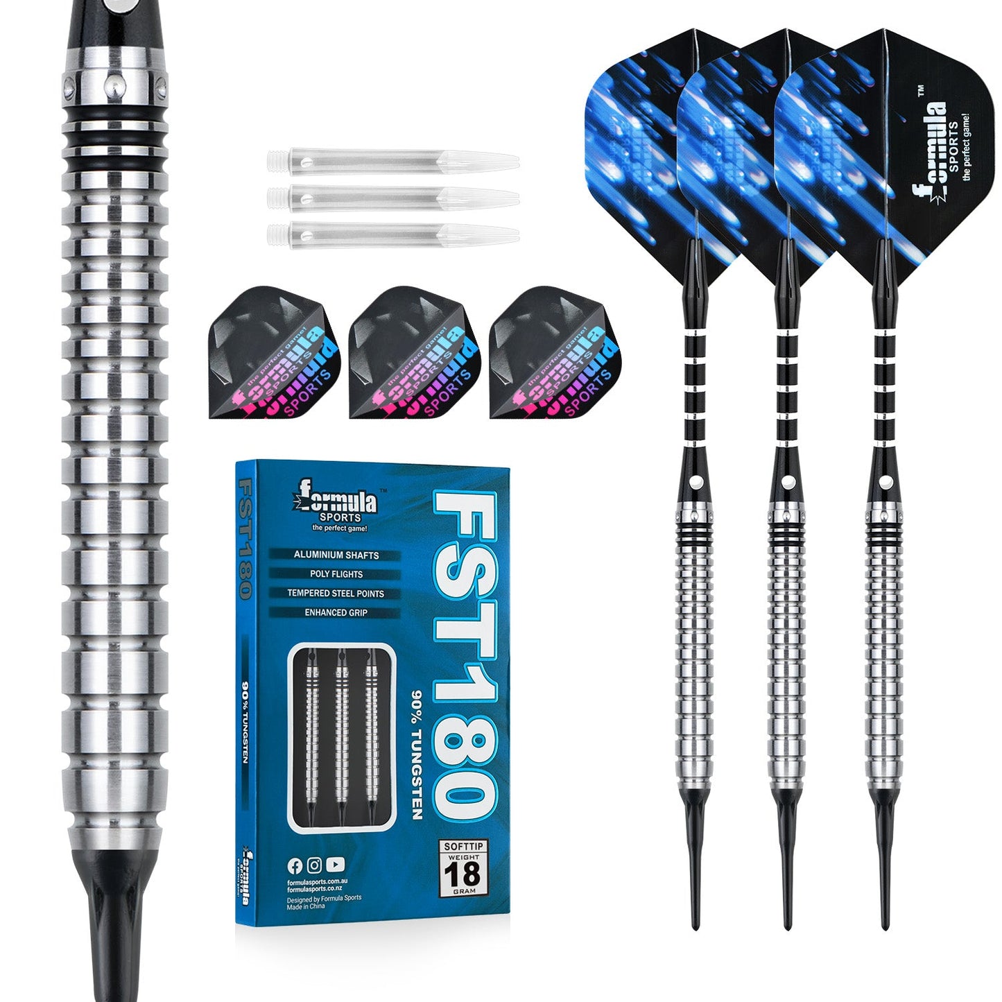 Formula FST180 Gen1 Classic Tungsten Dart Softtip 18g