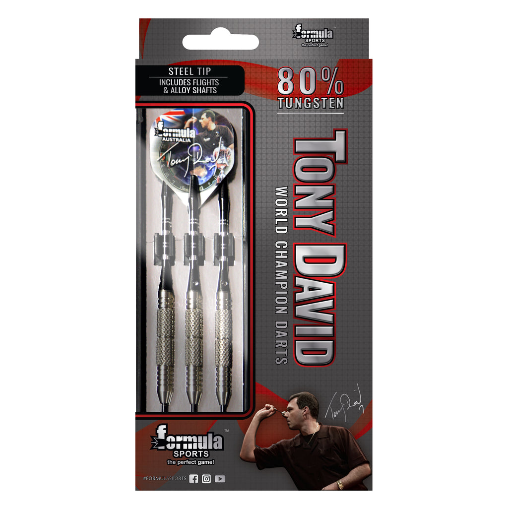 TONY DAVID Steel Tip Darts - 80% Tungsten