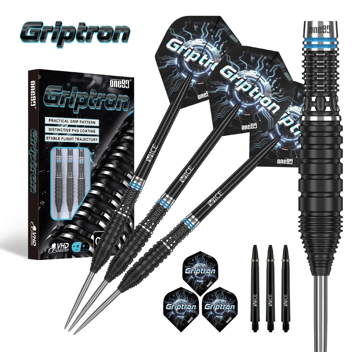 One80 Griptron GT3 90% Tungsten Steeltip