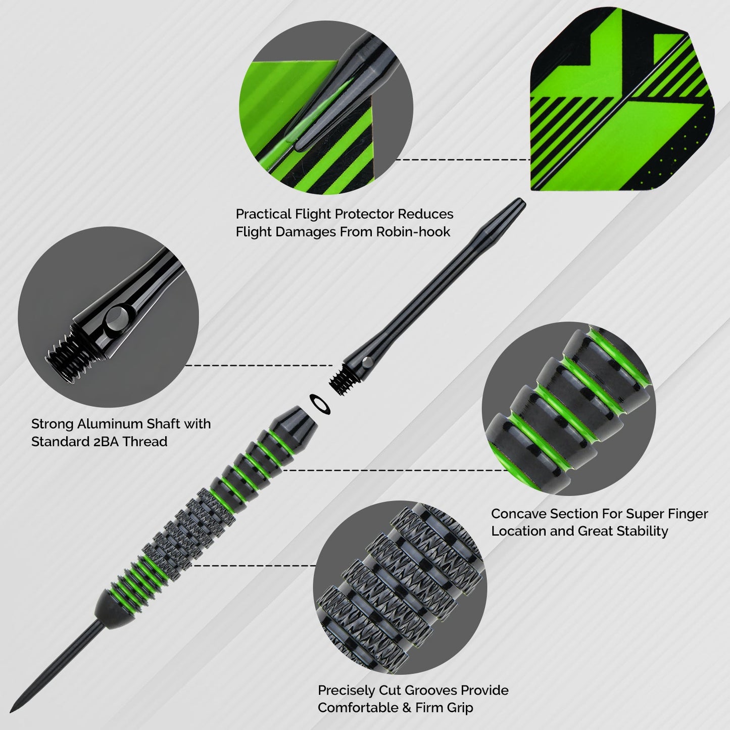 Formula Sports Dartpfeile mit Metallspitze, 12 Stück
