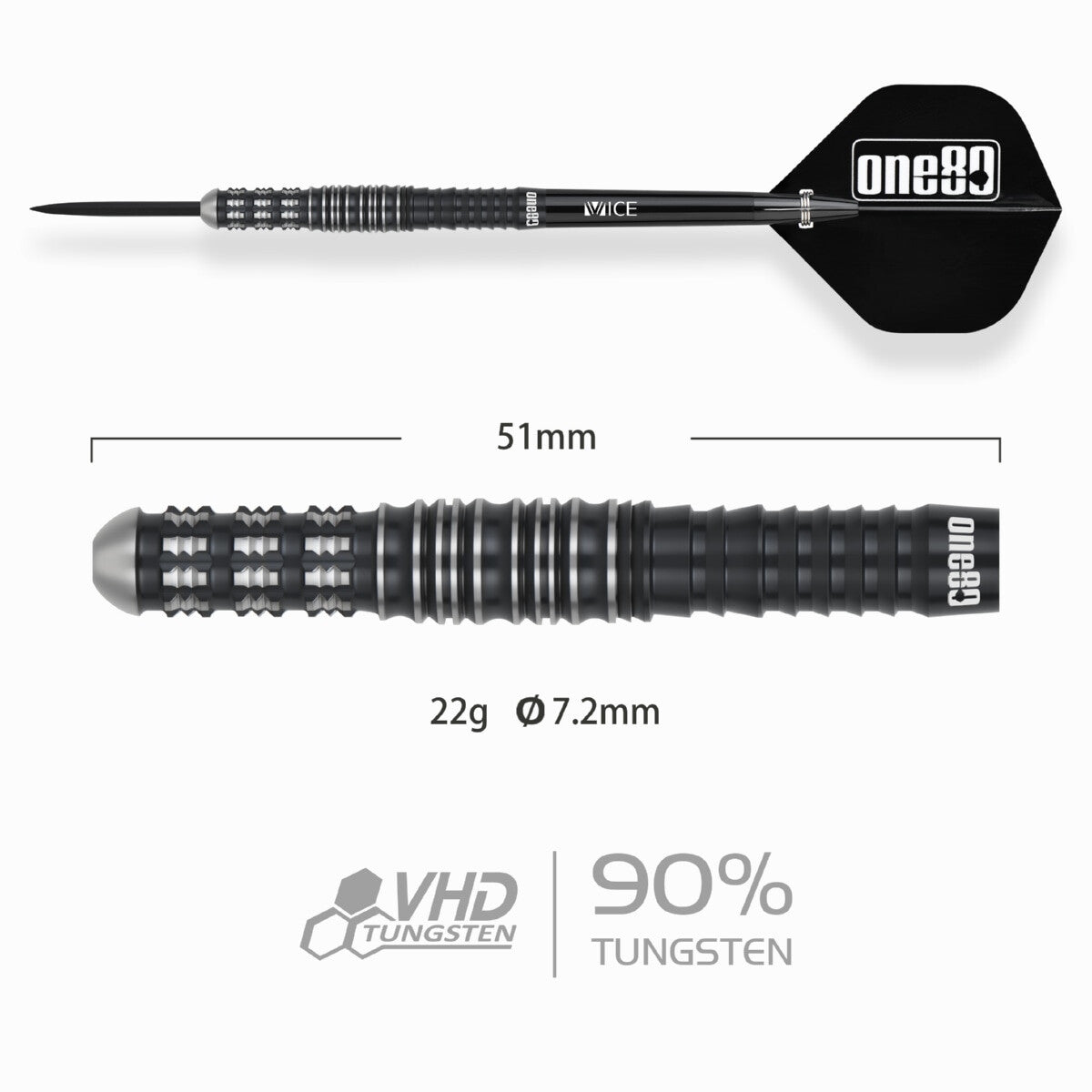One80 Luo Zhuolun Sniper 90% Tungsten Steeltip 22g