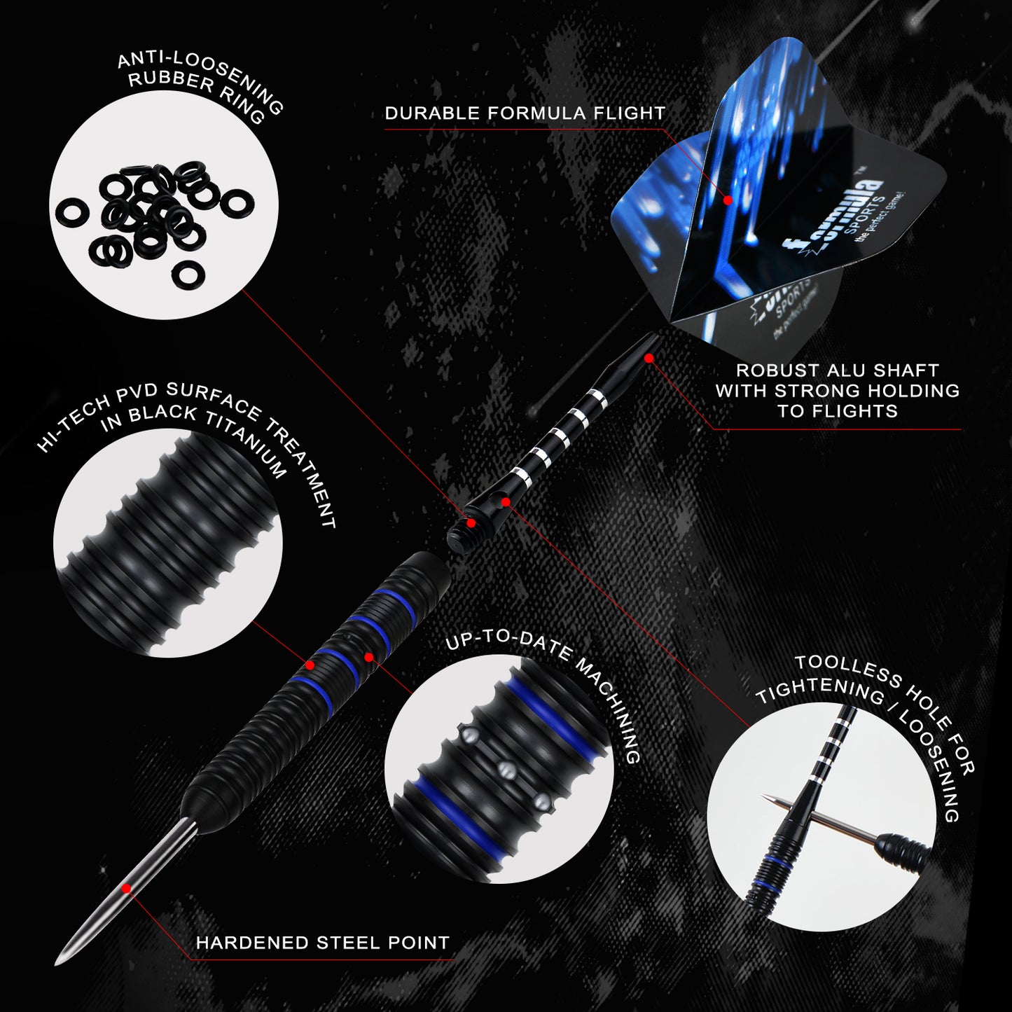 Formula Sports FST180 Gen2 - Professional Steel Tip Darts Set