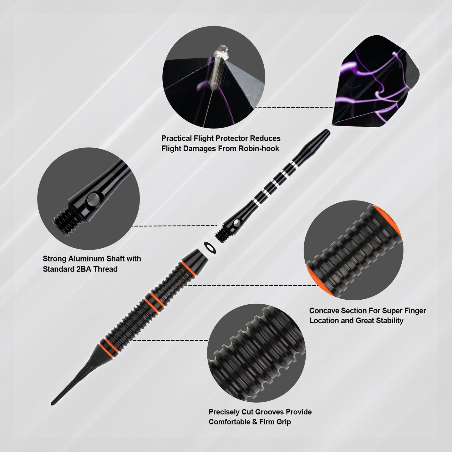 Formula Sports Soft Darts Pfeile Set für elektronische dartscheibe, 12 Stück