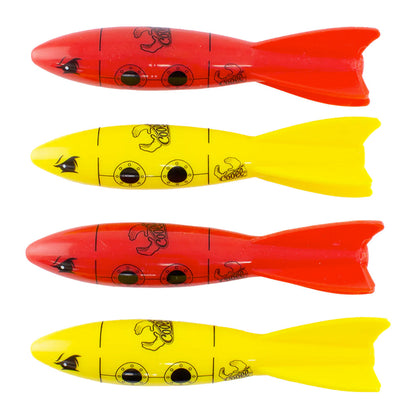 Cooee Torpedo Spielzeug Schwimmbad Spielzeug für Kinder, 4 Stück