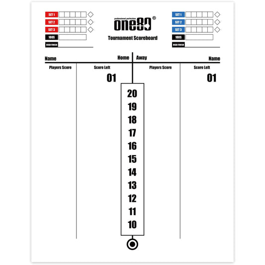 One80 Tournament Scoreboard 60 x 44cm