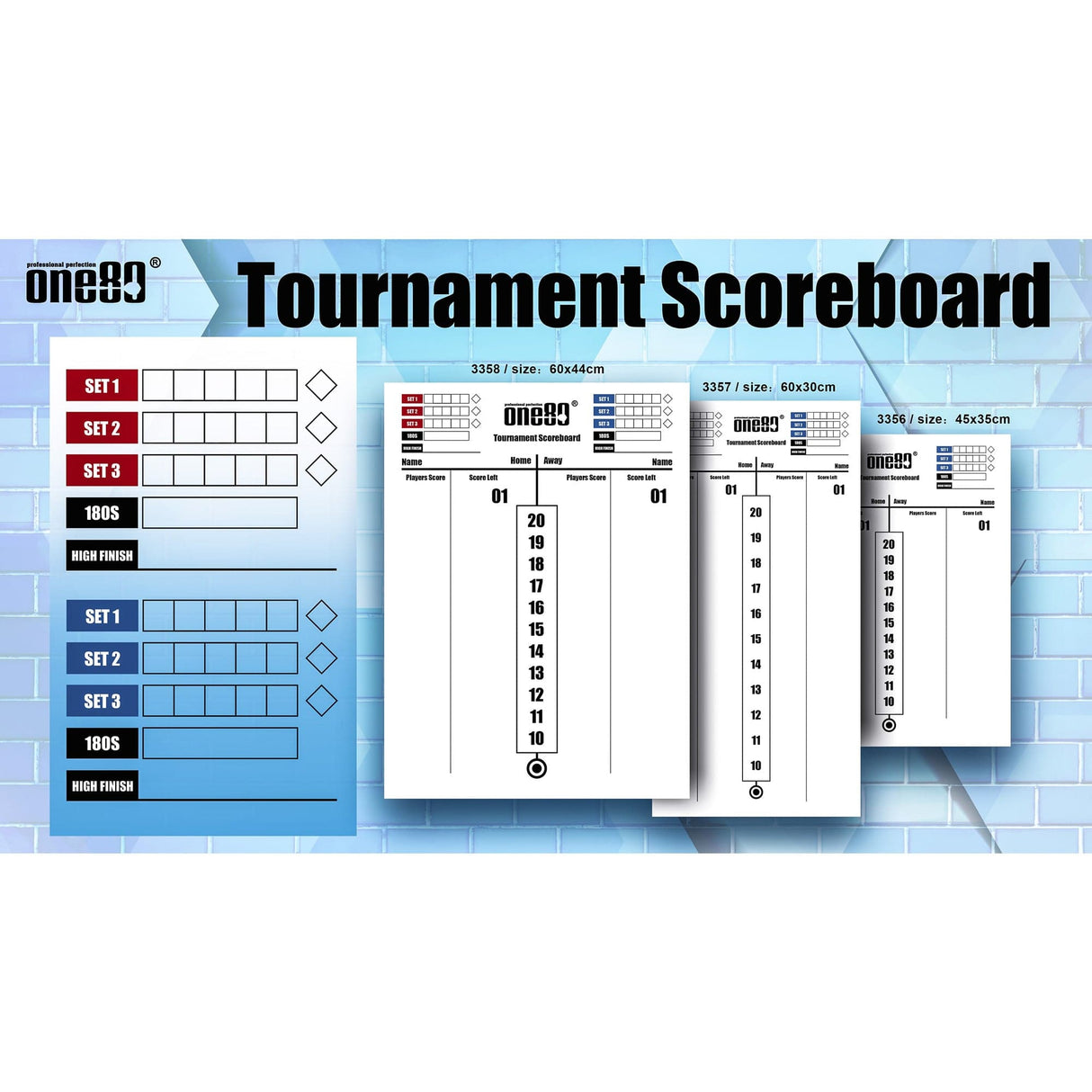 One80 Tournament Scoreboard 60 x 44cm