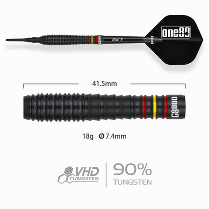 One80 Ricardo Perez V2 90% Tungsten Softip 18g