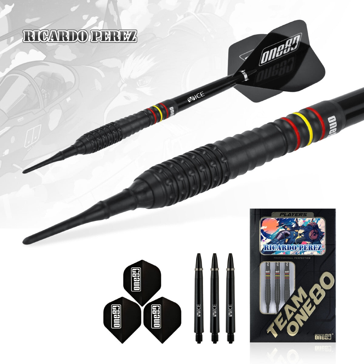 One80 Ricardo Perez V2 90% Tungsten Softip 18g