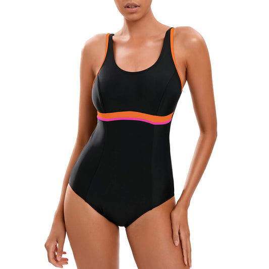 Damen Sportlicher U-Back-Badeanzug WMB2005-BO