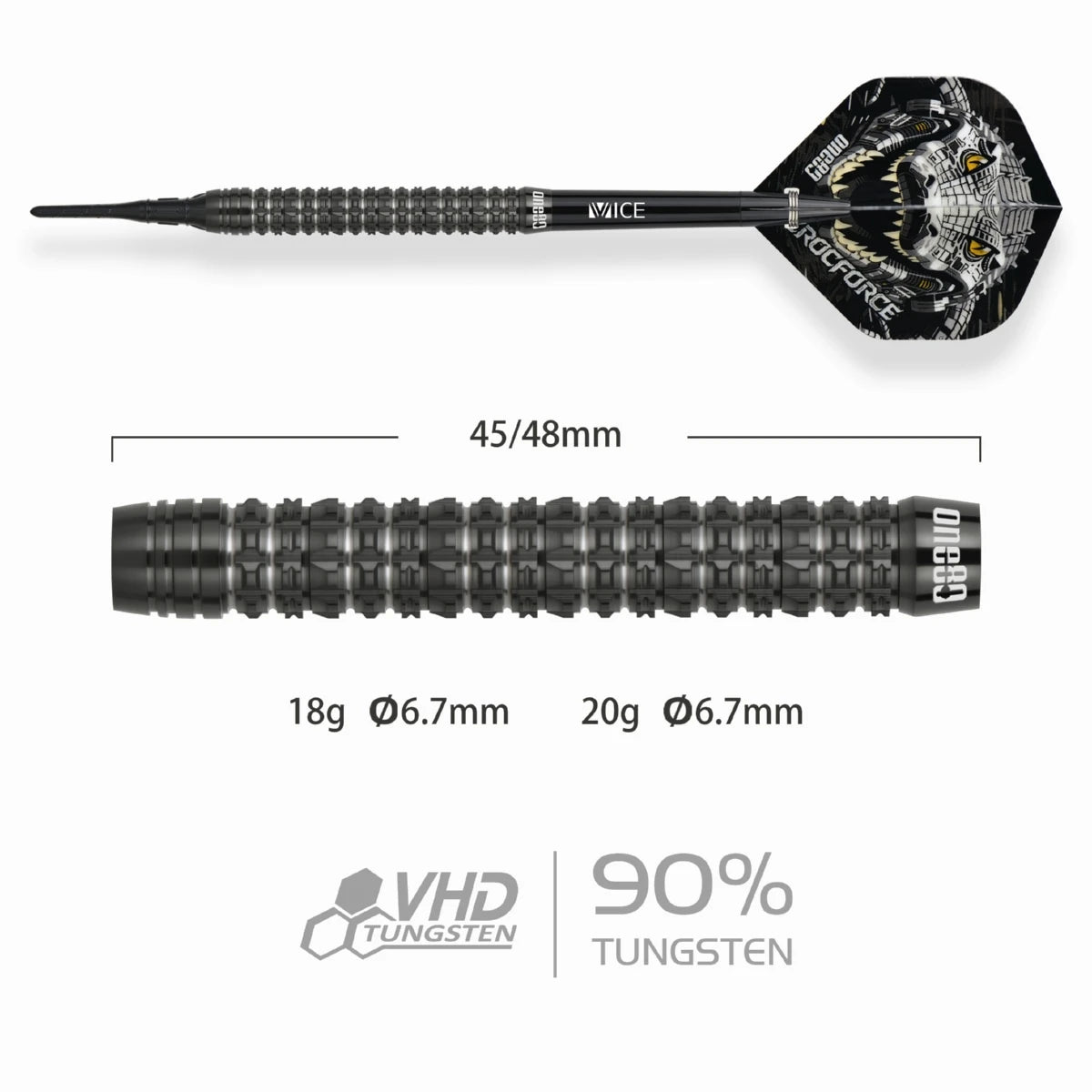 One80 Crocforce CF1 Softip-90% Tungsten