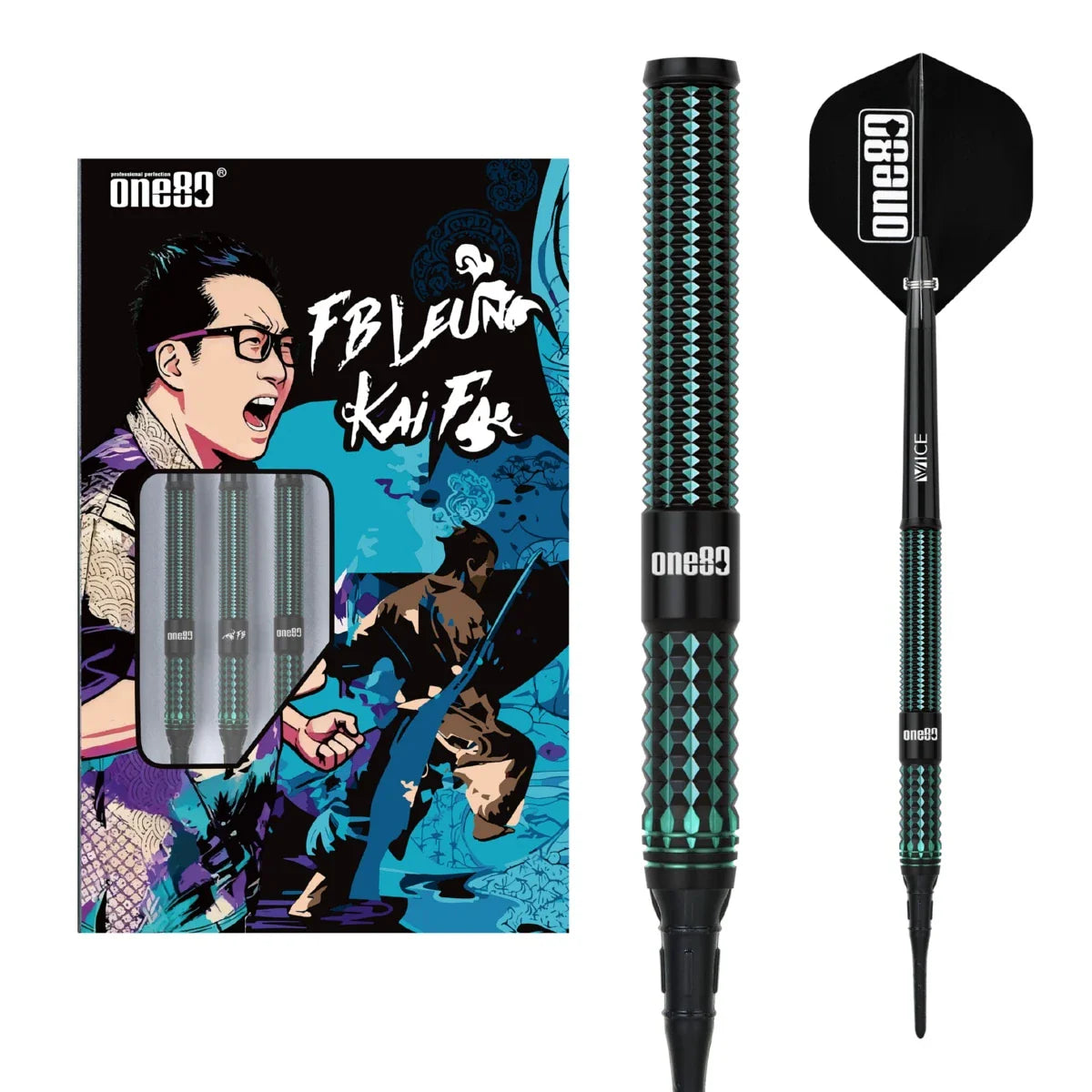 One80 FB Kai Fan Leung V3 Signature Softip Dart-90% Tungsten
