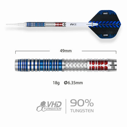 One80 Kevin Chatte Signature Dart Softip 18g